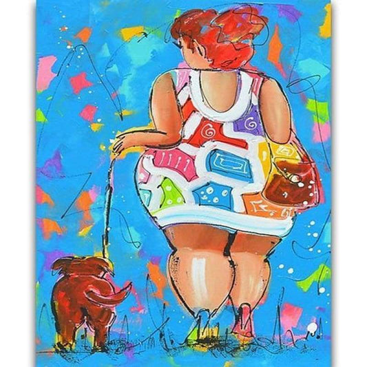 New Hot Sale Cartoon Fat Woman 5d Diy Diamond Painting Kits VM79132