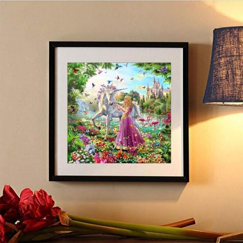 New Hot Sale Castle Unicorn 5d Diamond Painting Cross Stitch Kits VM8307
