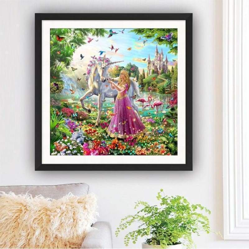 New Hot Sale Castle Unicorn 5d Diamond Painting Cross Stitch Kits VM8307