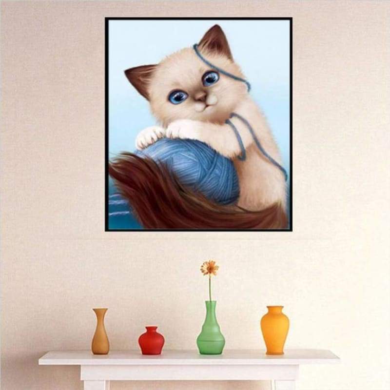 New Hot Sale Cat 5d Diy Cross Stitch Diamond Painting Kits QB6407