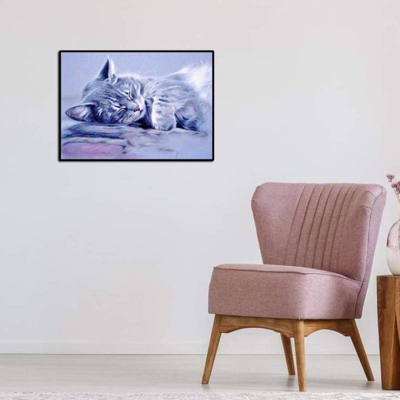 New Hot Sale Cat 5d Diy Cross Stitch Full Diamond Painting Kits QB7007