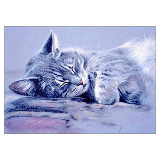 New Hot Sale Cat 5d Diy Cross Stitch Full Diamond Painting Kits QB7007
