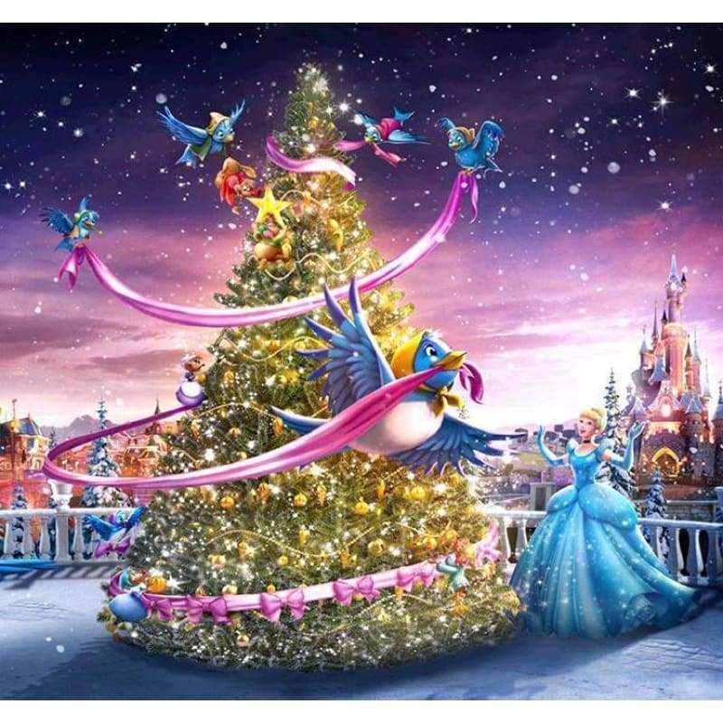 2019 New Hot Sale Christmas Tree 5d Diy Square Diamond Painting VM1822