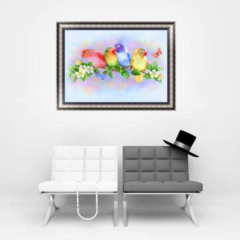 New Hot Sale Colorful Love Bird 5d Diy Diamond Painting Kits VM9677
