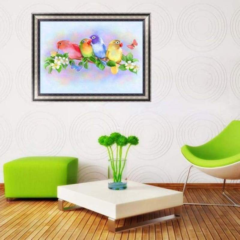 New Hot Sale Colorful Love Bird 5d Diy Diamond Painting Kits VM9677