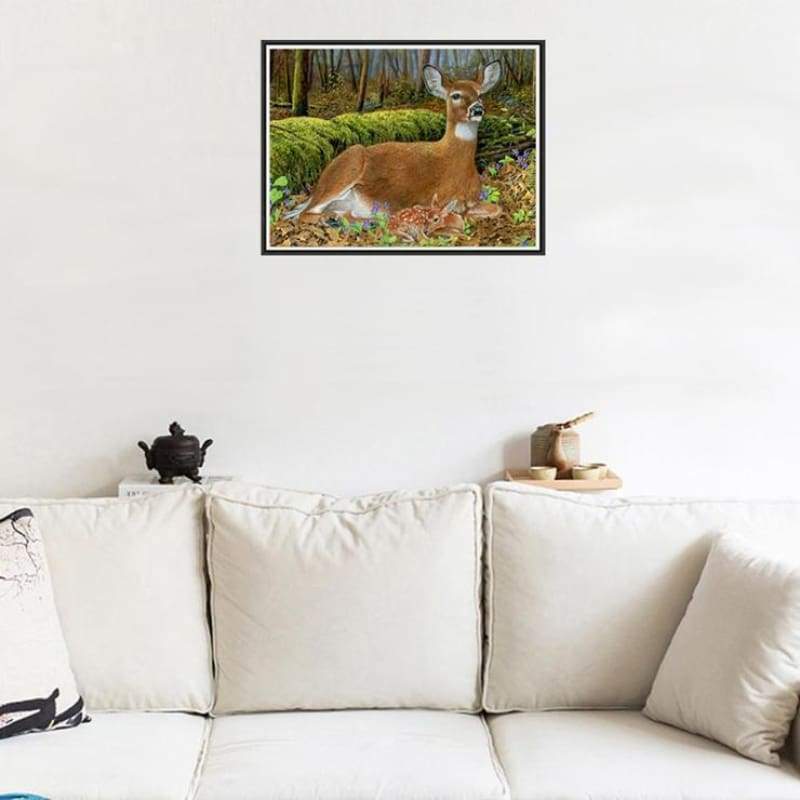 2019 New Hot Sale Cute Deer Wall Decor 5d Diy Diamond Painting Kits VM9105