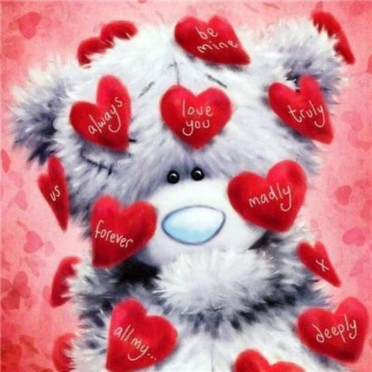 2019 New Hot Sale Cute Teddy Bear Diamond Painting Cross Stitch Kits VM20902