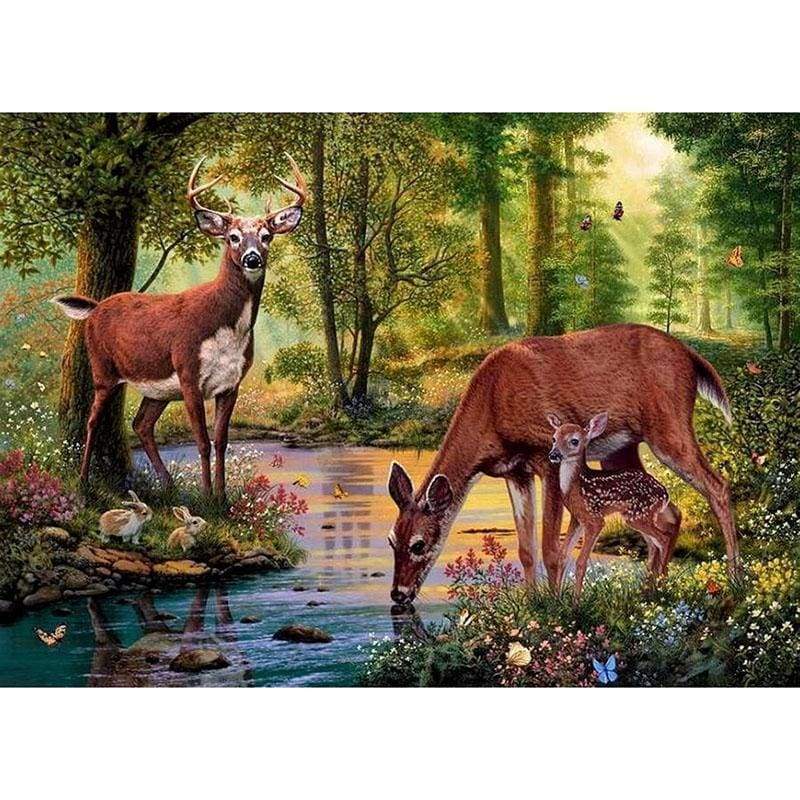 2019 New Hot Sale Deer Pattern 5d Diy Diamond Painting Kits VM6012