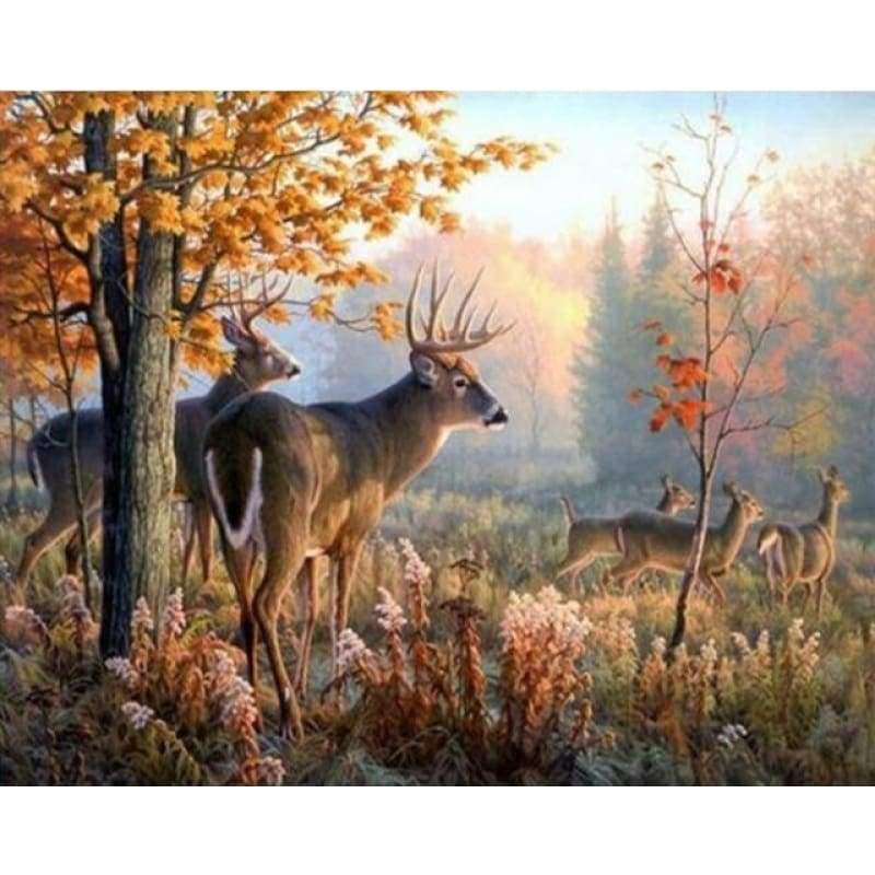 2019 New Hot Sale Deer Wall Decor 5d Diy Diamond Painting Kits VM9100