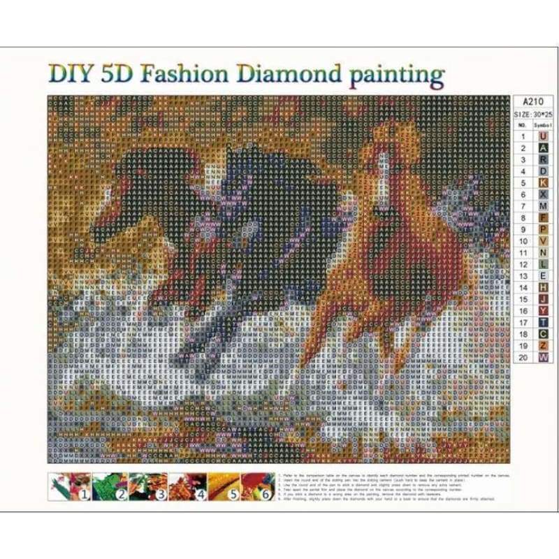 New Hot Sale Diamond Horse Picture 5d Diy Diamond Painting Kits VM9777