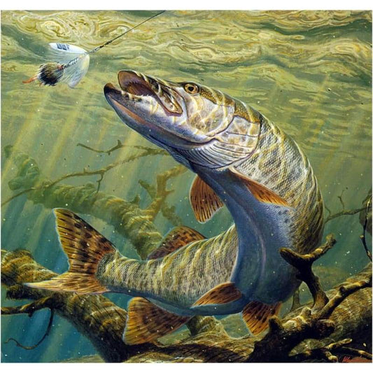 New Hot Sale Diamond Line Painting Big Fish Diamond Painting Kits VM9005