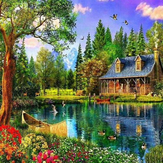 New Hot Sale Dream Cottage 5d Diy Diamond Painting Kits VM8381