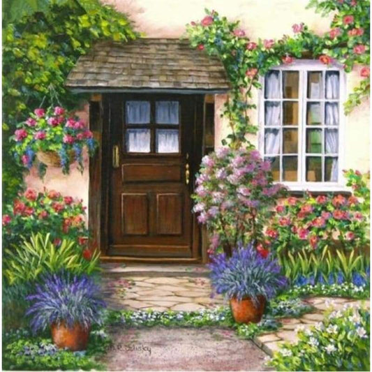 2019 New Hot Sale Garden Door Picture Diy 5d Diamond Painting Kits VM20095
