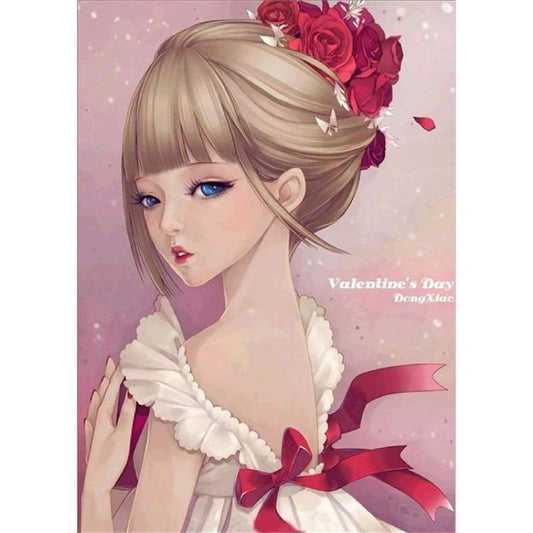 2019 New Hot Sale Girl Picture Wall Decor Diy Diamond Painting Kits VM9488