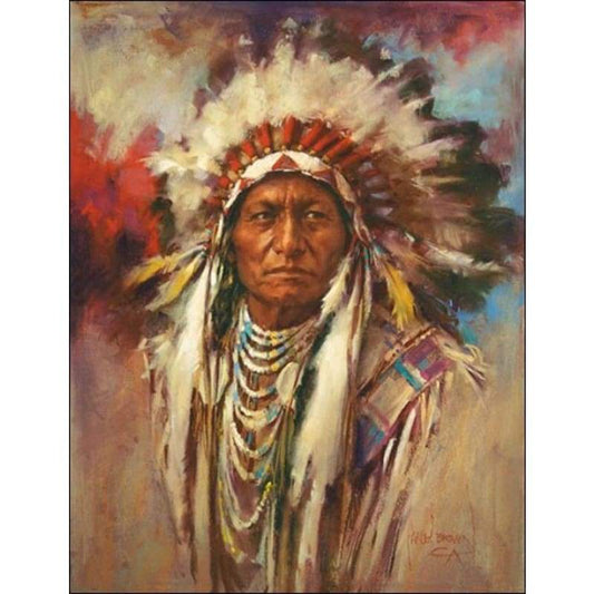 2019 New Hot Sale Indian Soldier Portrait Diy 5d Crystal Diamond Painting Kits VM29966