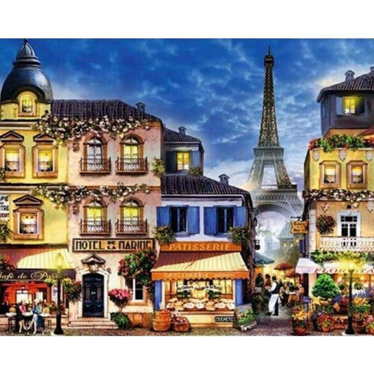 New Hot Sale Landscape Eiffel Tower 5d Diy Diamond Painting Kits VM9401