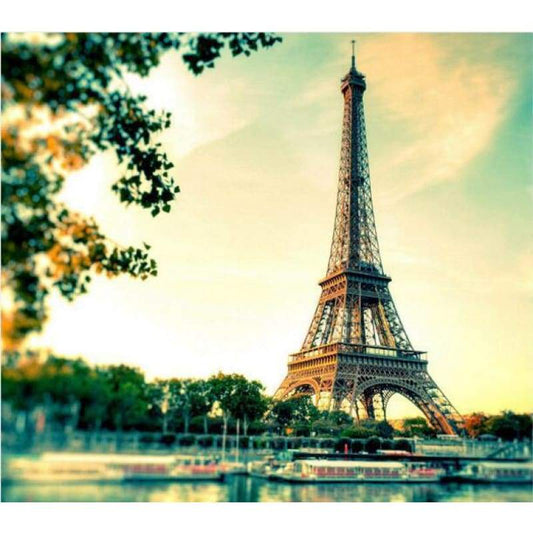 New Hot Sale Landscape Eiffel Tower 5d Diy Diamond Painting Kits VM9406