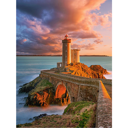 2019 New Hot Sale Lighthouse Seaside Landscape 5d Diy Diamond Painting Kits VM9049