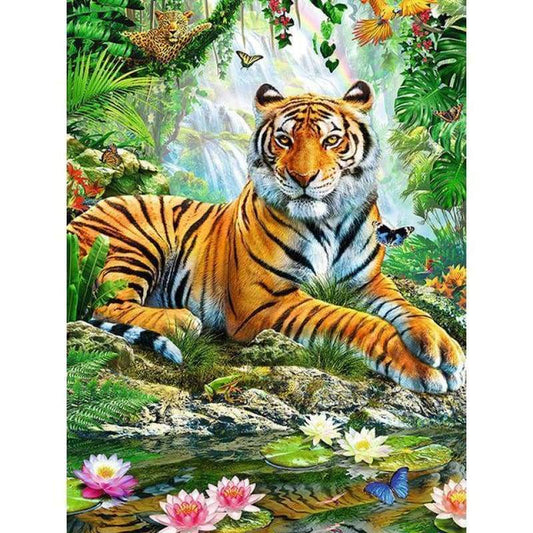 2019 New Hot Sale Mighty Natural 5d Diy Diamond Painting Tiger VM1998