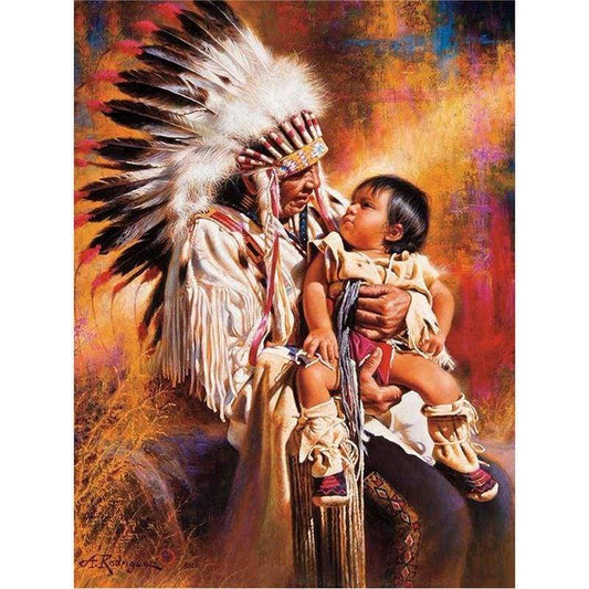 2019 New Hot Sale Portrait Of Indian Family 5d Diy Diamond Painting Kits VM7906