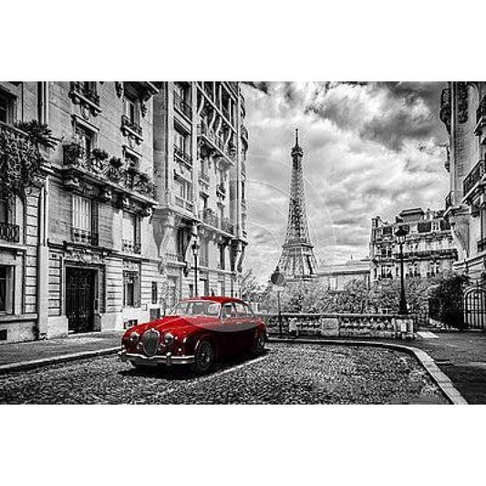 New Hot Sale Red Car Street Eiffel Tower Diamond Painting Street VM3321