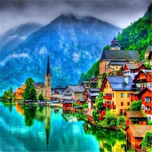 New Hot Sale Seaside Town 5d Diy Diamond Painting Kits VM09124