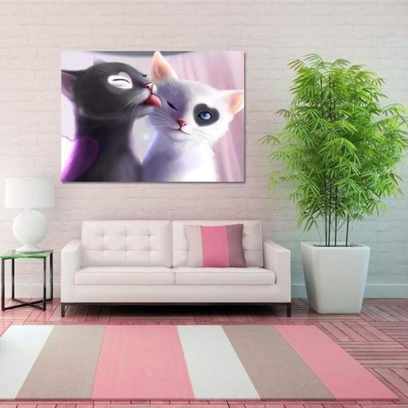 New Hot Sale Two Cats Lovers 5d Diamond Painting Cross Stitch Kits VM0091