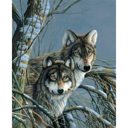 2019 New Hot Sale Various Sizes 5d Diy Diamond Painting Wolf Kits VM8634