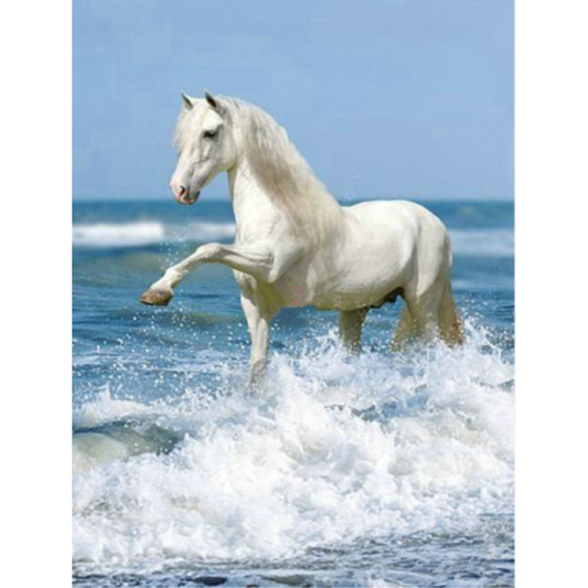New Hot Sale White Horse Picture 5d Diy Diamond Painting Kits VM9773
