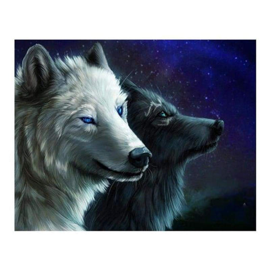 2019 New Hot Sale Wolf 5d Diy Cross Stitch Diamond Painting Kits QB6623