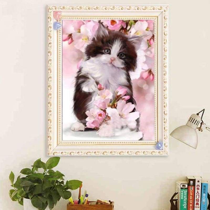 New Oil Painting Style Cat 5d Diy Cross Stitch Diamond Painting Kits QB6454