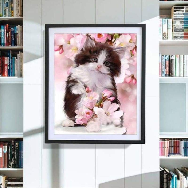 New Oil Painting Style Cat 5d Diy Cross Stitch Diamond Painting Kits QB6454