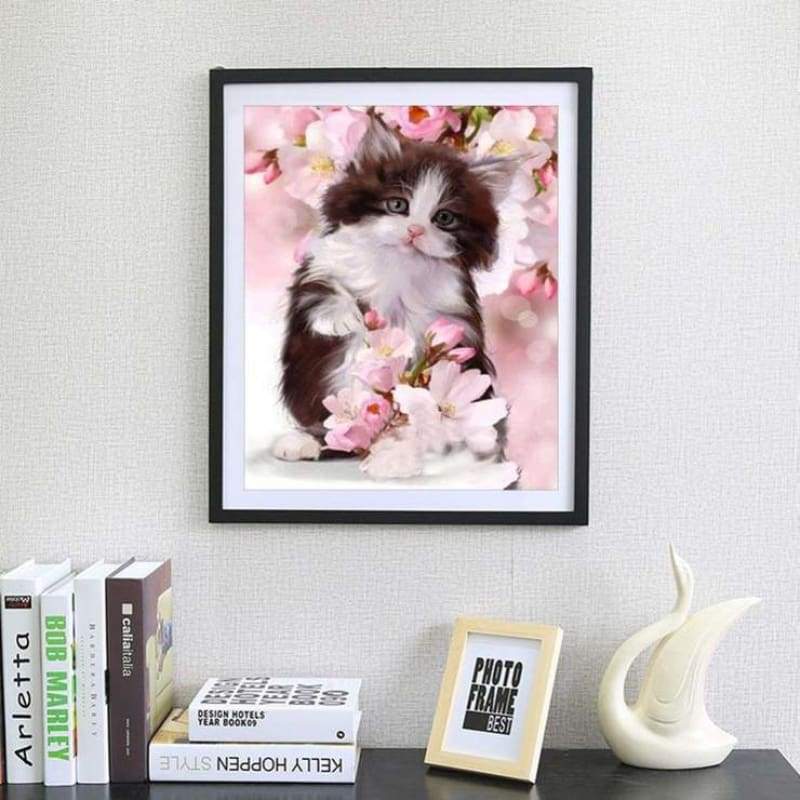 New Oil Painting Style Cat 5d Diy Cross Stitch Diamond Painting Kits QB6454