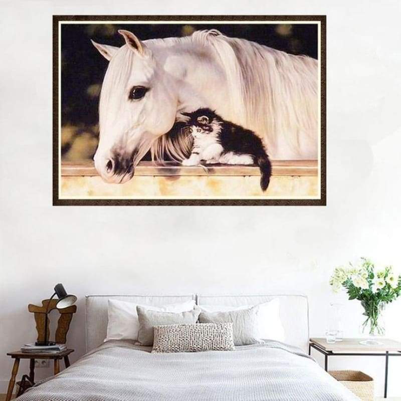 New Style Cat And Horse 5d Diy Cross Stitch Diamond Painting Kits QB7067