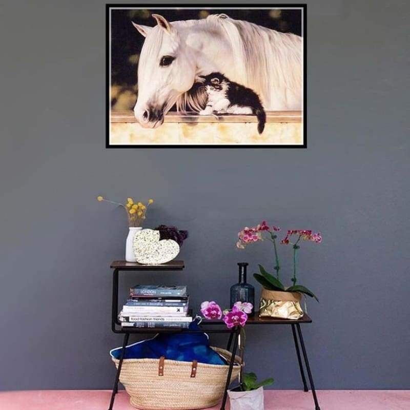 New Style Cat And Horse 5d Diy Cross Stitch Diamond Painting Kits QB7067