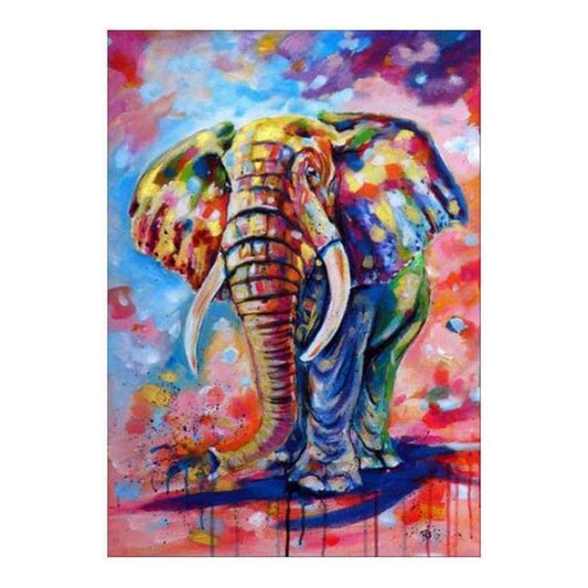 New Watercolor Elephant Diy 5d Diamond Painting Kits QB5380