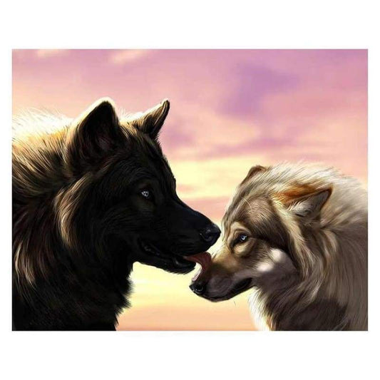 2019 New Wolf Pattern 5d Diy Cross Stitch Diamond Painting Kits QB6589