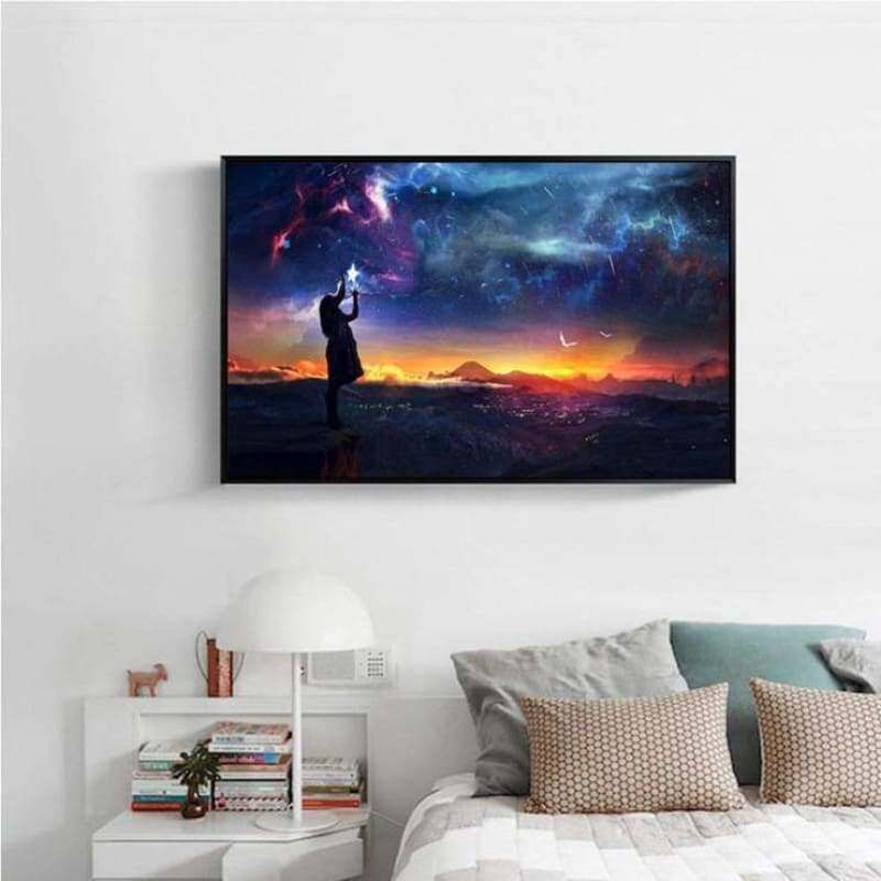 2019 Night Sky Landscape 5d Diy Cross Stitch Diamond Painting Kits QB6538