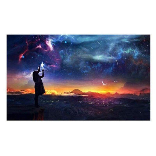 2019 Night Sky Landscape 5d Diy Cross Stitch Diamond Painting Kits QB6538