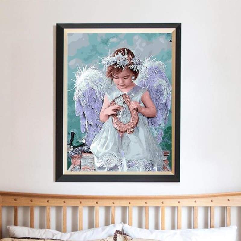 2019 Oil Painting Style Angel Pattern Diy 5d Full Drill Diamond Painting Kits QB6002