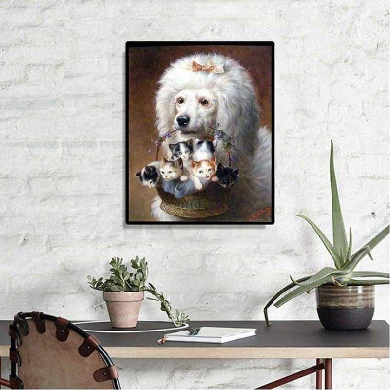 Oil Painting Style Cat 5d Diy Cross Stitch Diamond Painting Kits QB7003