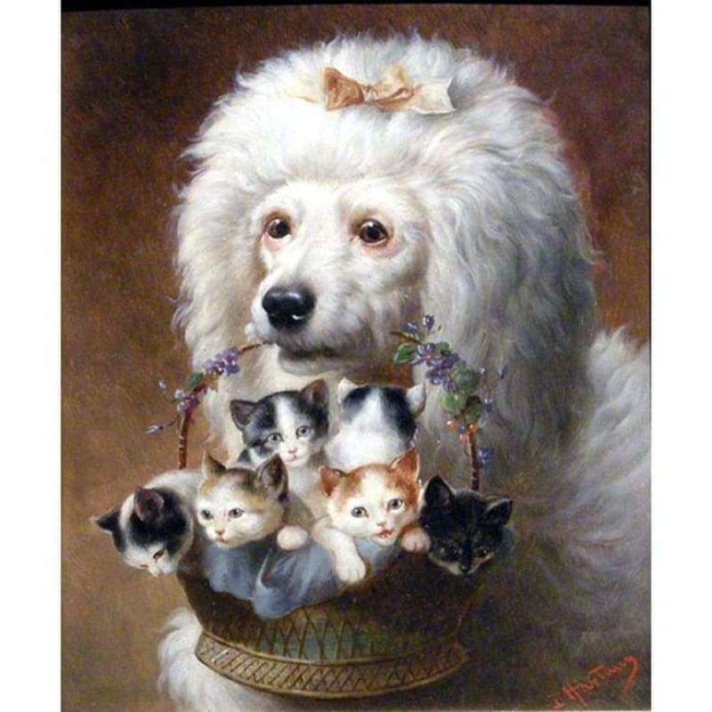 Oil Painting Style Cat 5d Diy Cross Stitch Diamond Painting Kits QB7003