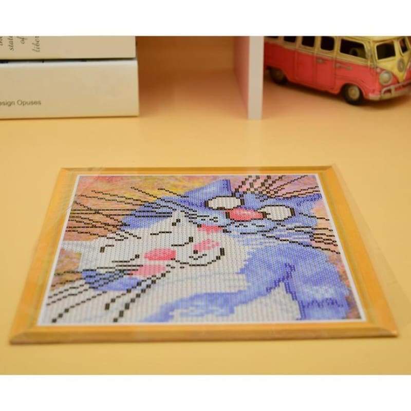 Oil Painting Style Cat 5d Diy Cross Stitch Diamond Painting Kits QB7032