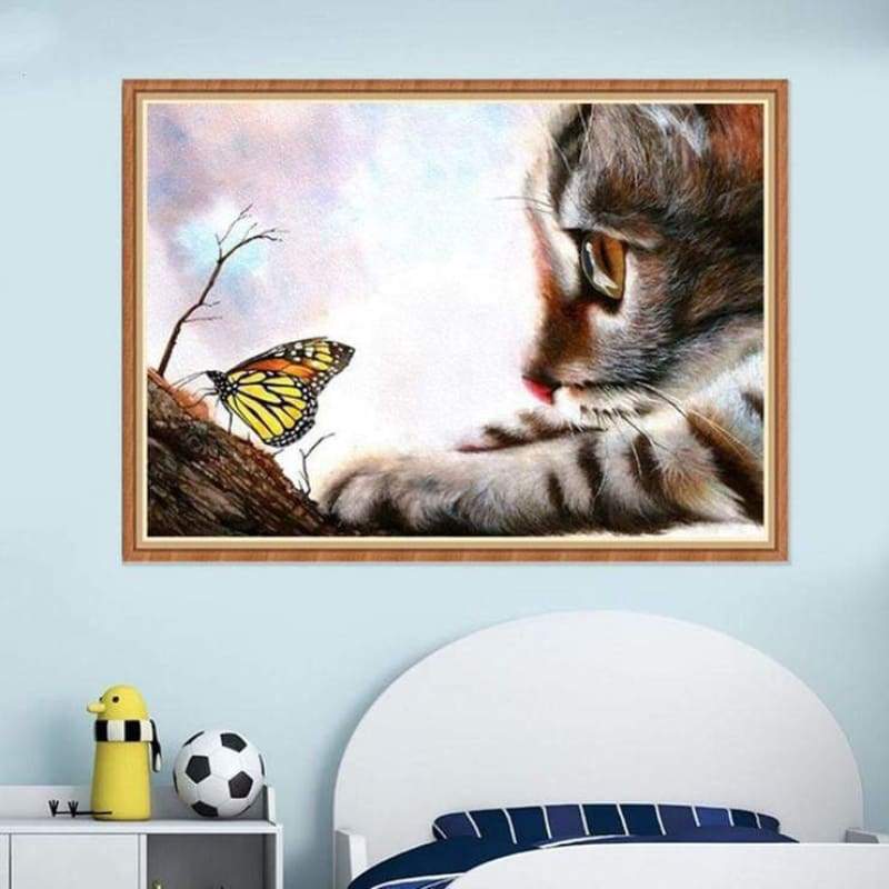 Oil Painting Style Cat 5d Diy Cross Stitch Diamond Painting Kits QB7034