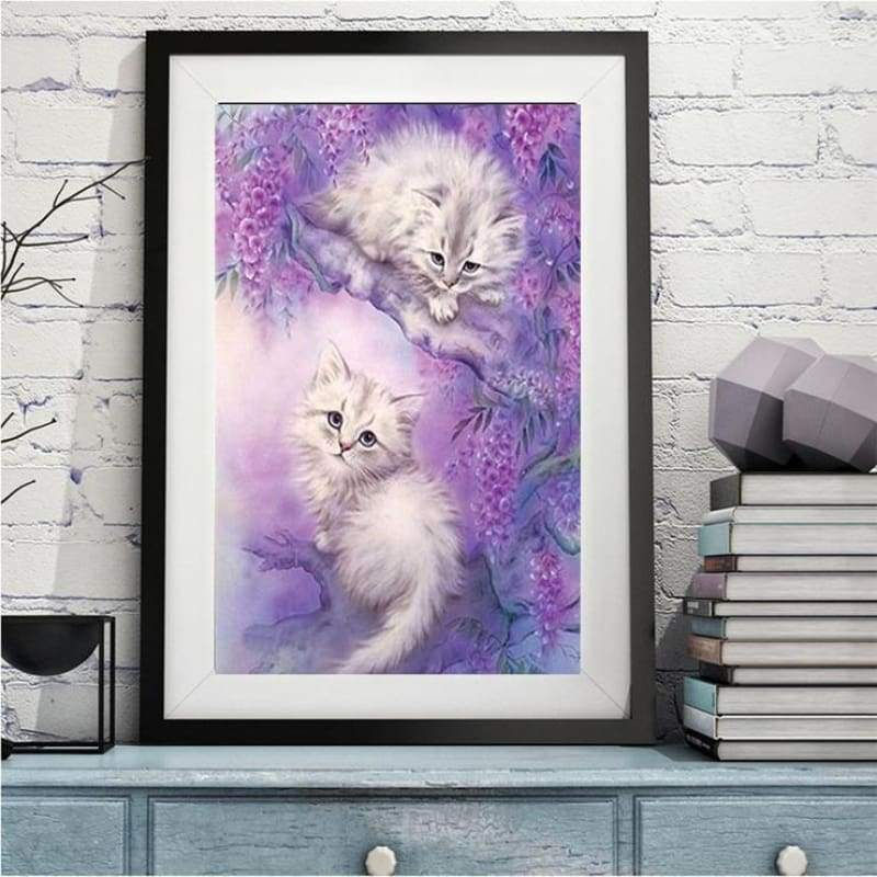 Oil Painting Style Cat 5d Diy Cross Stitch Diamond Painting Kits QB7047