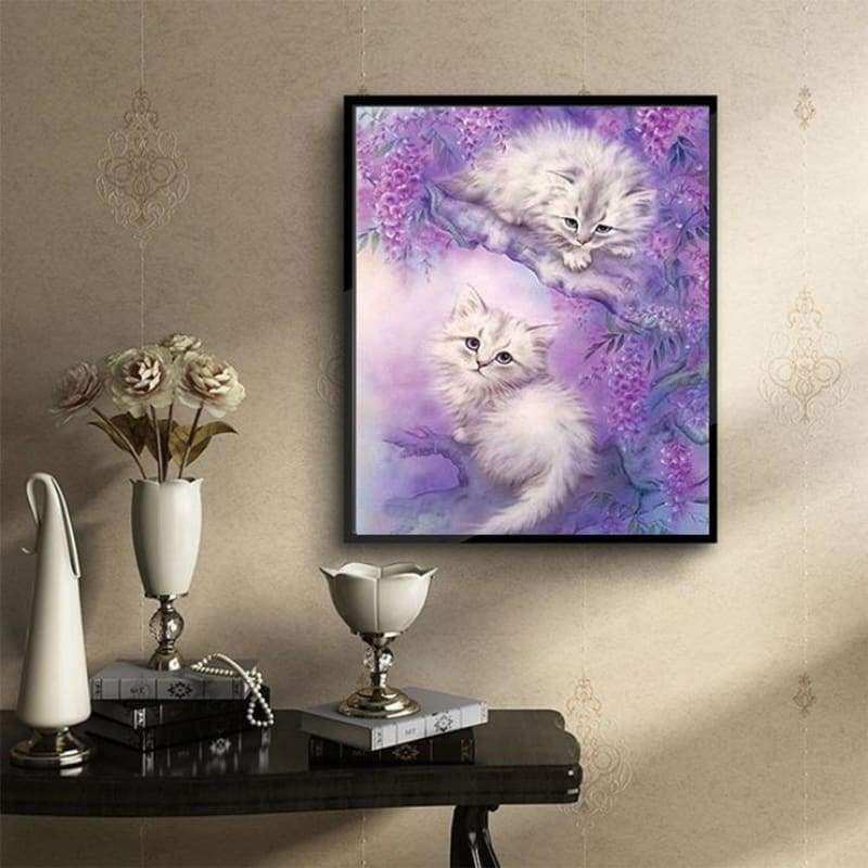 Oil Painting Style Cat 5d Diy Cross Stitch Diamond Painting Kits QB7047