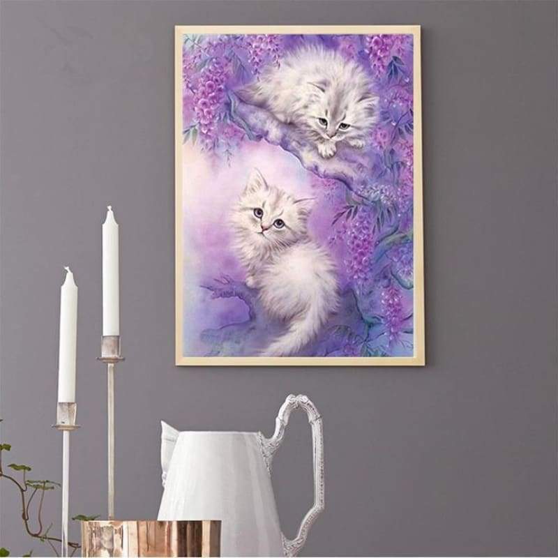 Oil Painting Style Cat 5d Diy Cross Stitch Diamond Painting Kits QB7047