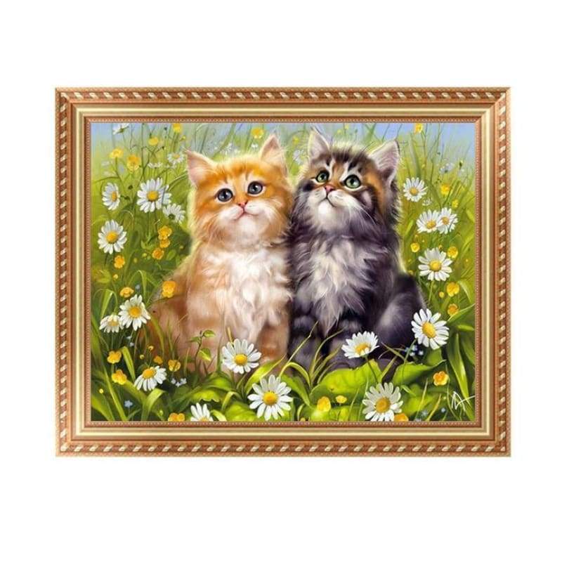 Oil Painting Style Cat 5d Diy Cross Stitch Diamond Painting Kits QB7087