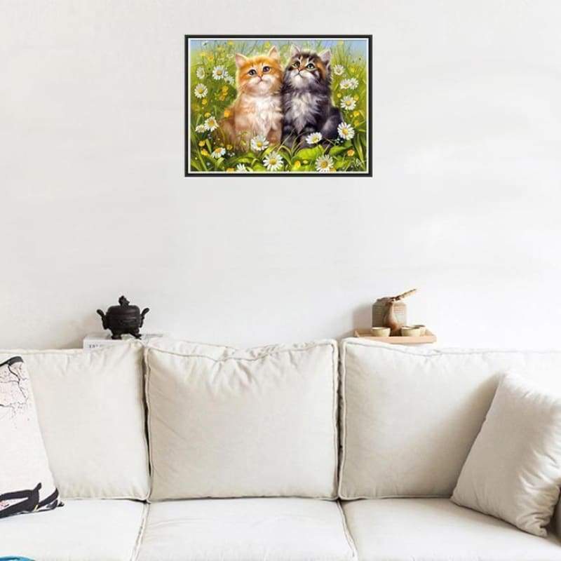 Oil Painting Style Cat 5d Diy Cross Stitch Diamond Painting Kits QB7087