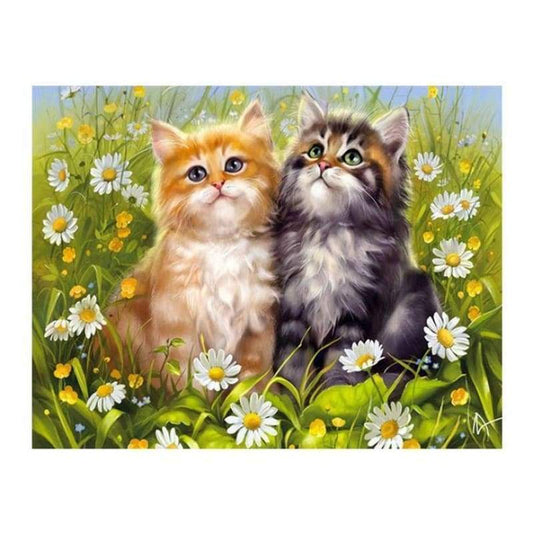 Oil Painting Style Cat 5d Diy Cross Stitch Diamond Painting Kits QB7087